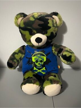 Build-A-Bear Workshop Camouflage Plush Teddy Bear 2014